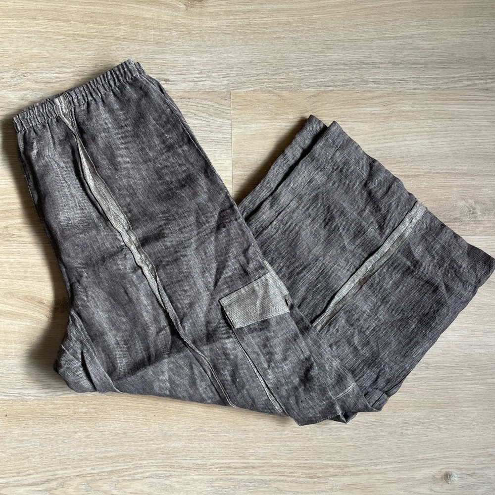 I.C. By Connie K 100% Linen Pants Size Medium